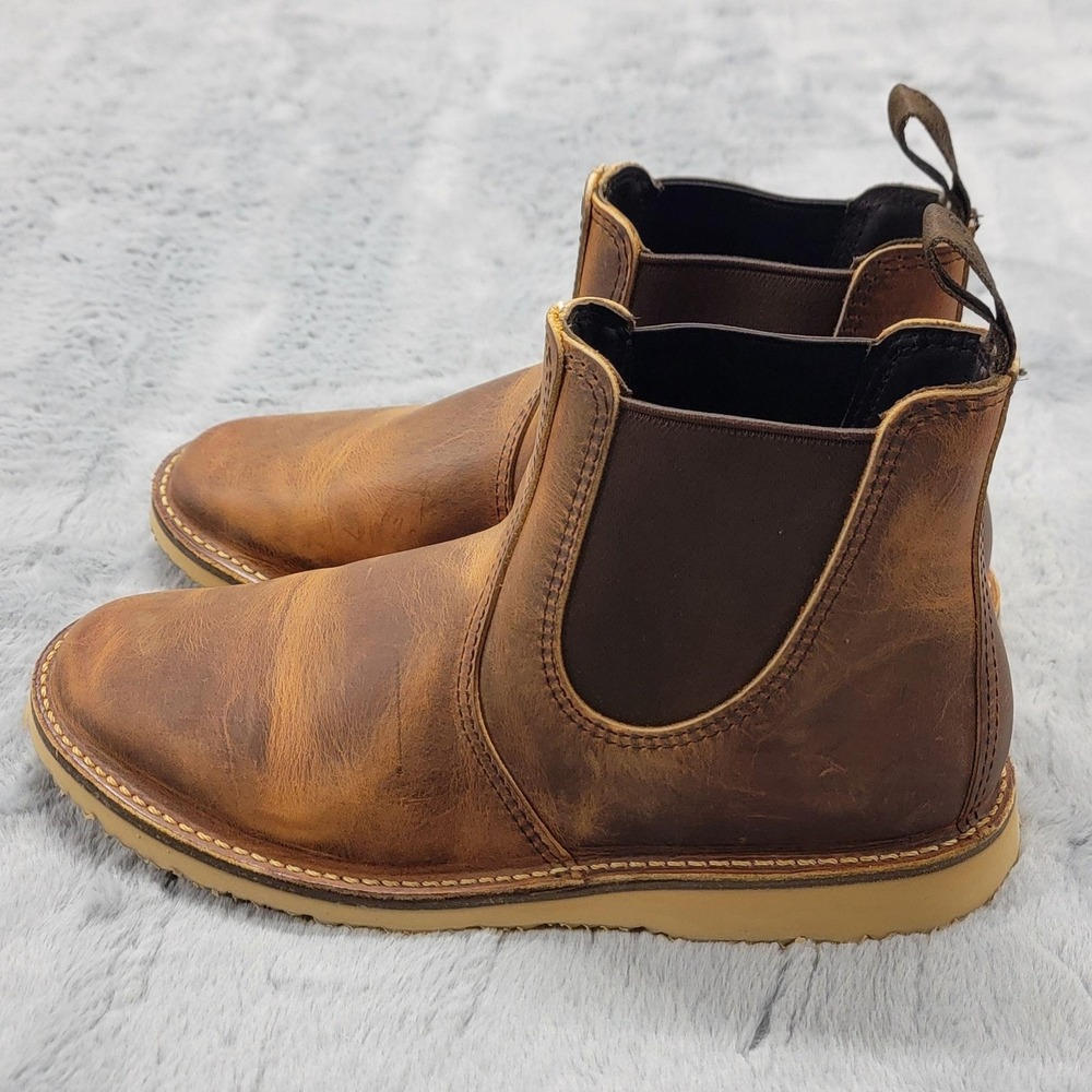 Red Wing Heritage Boots Mens 10.5 (EU 43.5) Brown Leather Weekender Chelsea 3111